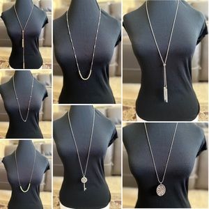 Bundle (7) mixed metals necklaces